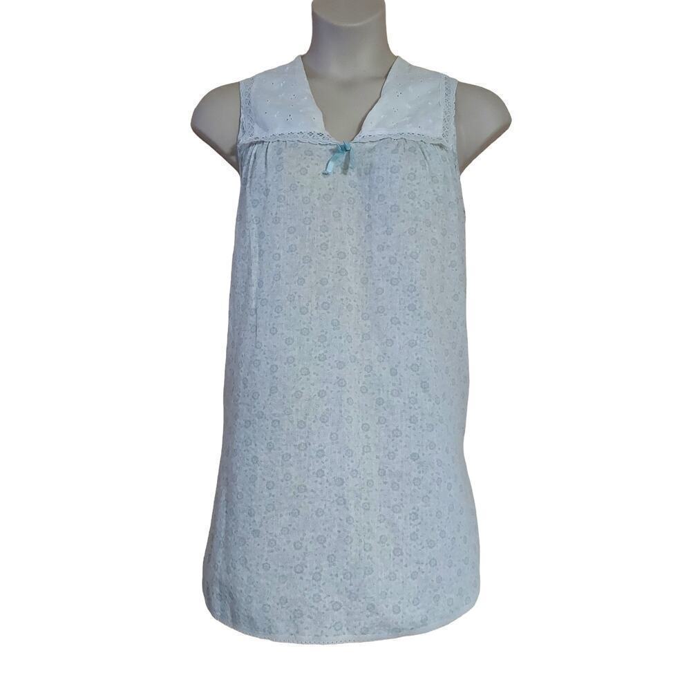 Vandemere Vintage Women's Cottagecore Ditzy Floral Print Sleeveless Nightgown